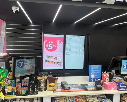 Petrol Station - Behind The Counter Digital Screens - QLD